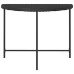 vidaXL Table de jardin Noir 100x50x75 cm Résine tressée