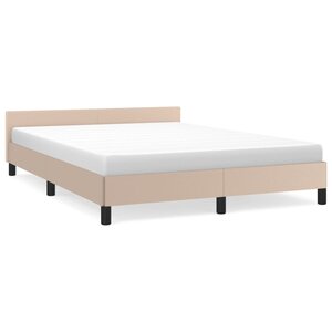 vidaXL Cadre de lit avec tête de lit Cappuccino 140x200 cm Similicuir