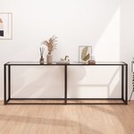 vidaXL Table console Transparent 220x35x75 5 cm Verre trempé