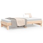 vidaXL Lit coulissant 2x(80x200) cm Bois de pin massif