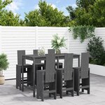 vidaXL Ensemble de bar de jardin 7 Pièces gris bois de pin massif