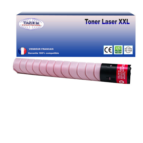Toner compatible avec ricoh aficio mpc3503  mpc3503sp  mpc3504  magenta - 18 000 pages - t3azur