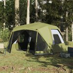 vidaXL Tente familiale 10 personnes vert libération rapide imperméable