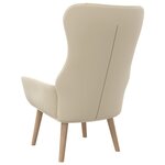 vidaXL Chaise de relaxation Crème Tissu