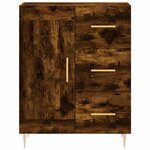 vidaXL Buffet haut Chêne fumé 69 5x34x180 cm Bois d'ingénierie