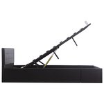 vidaXL Cadre de lit avec rangement hydraulique 140x200 cm similicuir