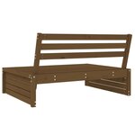 vidaXL Canapé central de jardin marron miel 120x80 cm bois pin massif