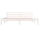 vidaXL Cadre de lit Bois de pin massif 180x200 cm Blanc Super King