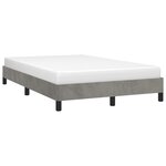 vidaXL Cadre de lit gris clair 120x190 cm velours