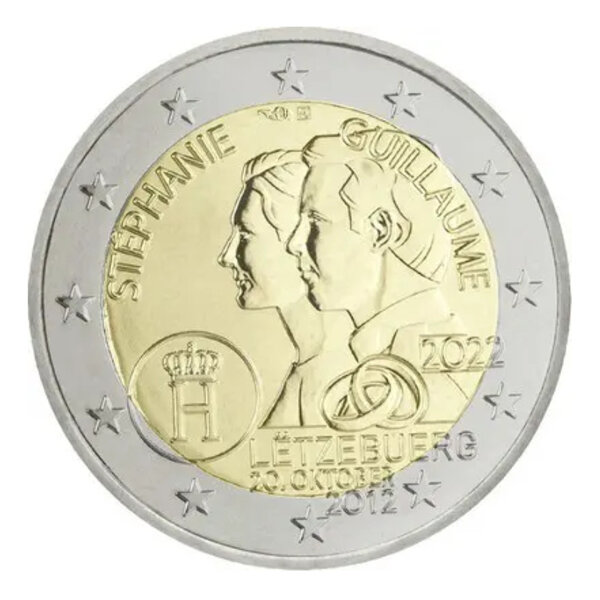 2 euros commémorative Luxembourg 2022 - Mariage.