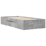 vidaXL Cadre de lit gris béton 90x190 cm bois d'ingénierie