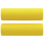vidaXL Ensemble de canapés 2 Pièces avec coussins jaune clair tissu