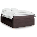 vidaXL Sommier à lattes de lit avec matelas Marron foncé 160x200 cm