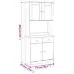 vidaXL Buffet ALTA blanc 77x35x165 cm bois massif de pin