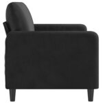 vidaXL Canapé à 2 places Noir 140 cm Velours