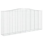 vidaXL Panier de gabions arqué 400x50x180/200 cm Fer galvanisé