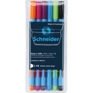 Stylo à bille Slider Edge Pte Extra Large Colours Pochette 6 SCHNEIDER