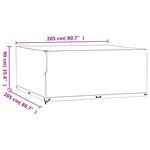 vidaXL Housses de salon de jardin 2 Pièces 16 œillets 205x205x90 cm carré