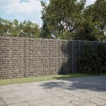 vidaXL Panier gabion avec couvercle 1200x100x200 cm fer galvanisé