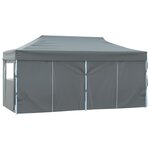 vidaXL Tente de réception pliable avec 4 parois 3x6 m Acier Anthracite