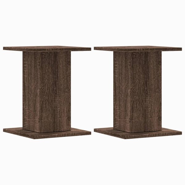 vidaXL Supports pour plantes 2 Pièces chêne marron bois d'ingénierie
