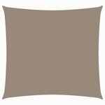 vidaXL Voile de parasol tissu oxford carré 3 6x3 6 m taupe