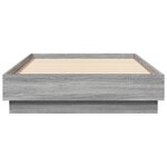 vidaXL Cadre de lit avec lumières LED sonoma gris 75x190 cm