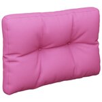 vidaXL Coussin de palette Rose 50x40x12 cm tissu