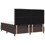 vidaXL Lit Box Spring avec Matelas Gris Foncé Super King Tissu