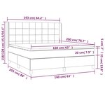 vidaXL Sommier à lattes de lit matelas et LED Taupe 160x200 cm Tissu