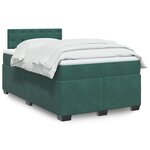 vidaXL Sommier à lattes de lit et matelas Vert foncé 120x200cm Velours