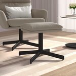 vidaXL Repose-pied Gris clair 60x60x36 cm Velours