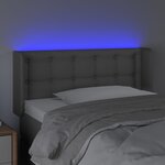 vidaXL Tête de lit à LED Gris 103x16x78/88 cm Similicuir