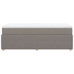 vidaXL Sommier à lattes de lit avec matelas Taupe 100x200 cm Tissu