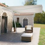 vidaXL Auvent manuel rétractable sur pied 450x350 cm Crème