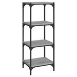 vidaXL Bibliothèque Sonoma gris 40x33x100 cm Bois d'ingénierie acier