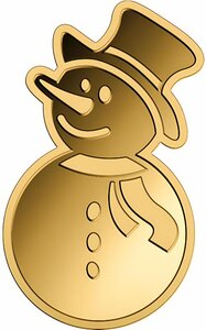 Pièce de monnaie en Or 3000 Francs g 0.031 (1/1000 oz) Millésime 2024 Gold Gift SNOWMAN 1/1000