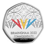 Pièce de monnaie 50 Pence Royaume-Uni Jeux du Commonwealth de Birmingham 2022 – Argent BE