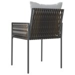 vidaXL Chaises de jardin et coussins lot de 6 marron 54x61x83 cm rotin