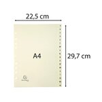 Intercalaires Imprimés Carte Peau 155g 18 Positions De A À Z - A4 - Ivoire - X 10 - Exacompta