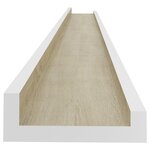 vidaXL Étagères murales 4 Pièces blanc et chêne sonoma 115x9x3 cm