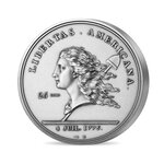 Libertas americana monnaie de 25€ argent haut relief et patinée