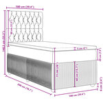 vidaXL Sommier à lattes de lit avec matelas Gris foncé 100x200 cm