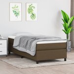 vidaXL Sommier à lattes de lit avec matelas Marron foncé 100x200 cm