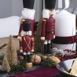 4 personnages casse-noisette en bois à peindre 13 cm