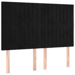 vidaXL Sommier à lattes de lit avec matelas Noir 140x200 cm Velours