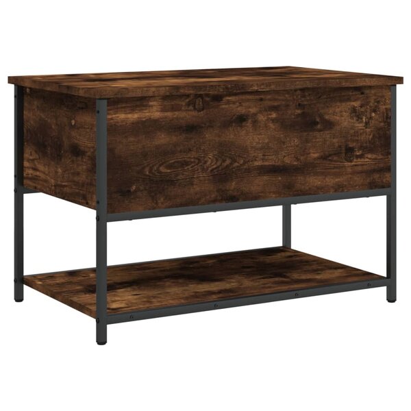 vidaXL Banc de rangement chêne fumé 70x42 5x47 cm bois d'ingénierie