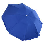 Parasol inclinable octogonal de plage Ø 150 cm tissu polyester haute densité anti-UV mât démontable sac de transport inclu bleu