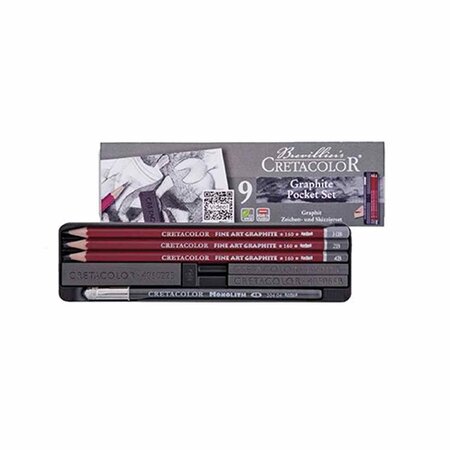 Coffret artiste graphite - boîte métallique 9 pièces