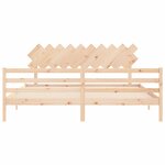vidaXL Cadre de lit avec tête de lit 200x200 cm bois massif